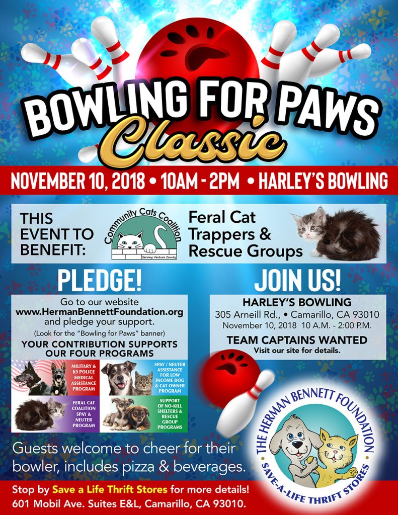 HBF Bowling for Paws Flyer