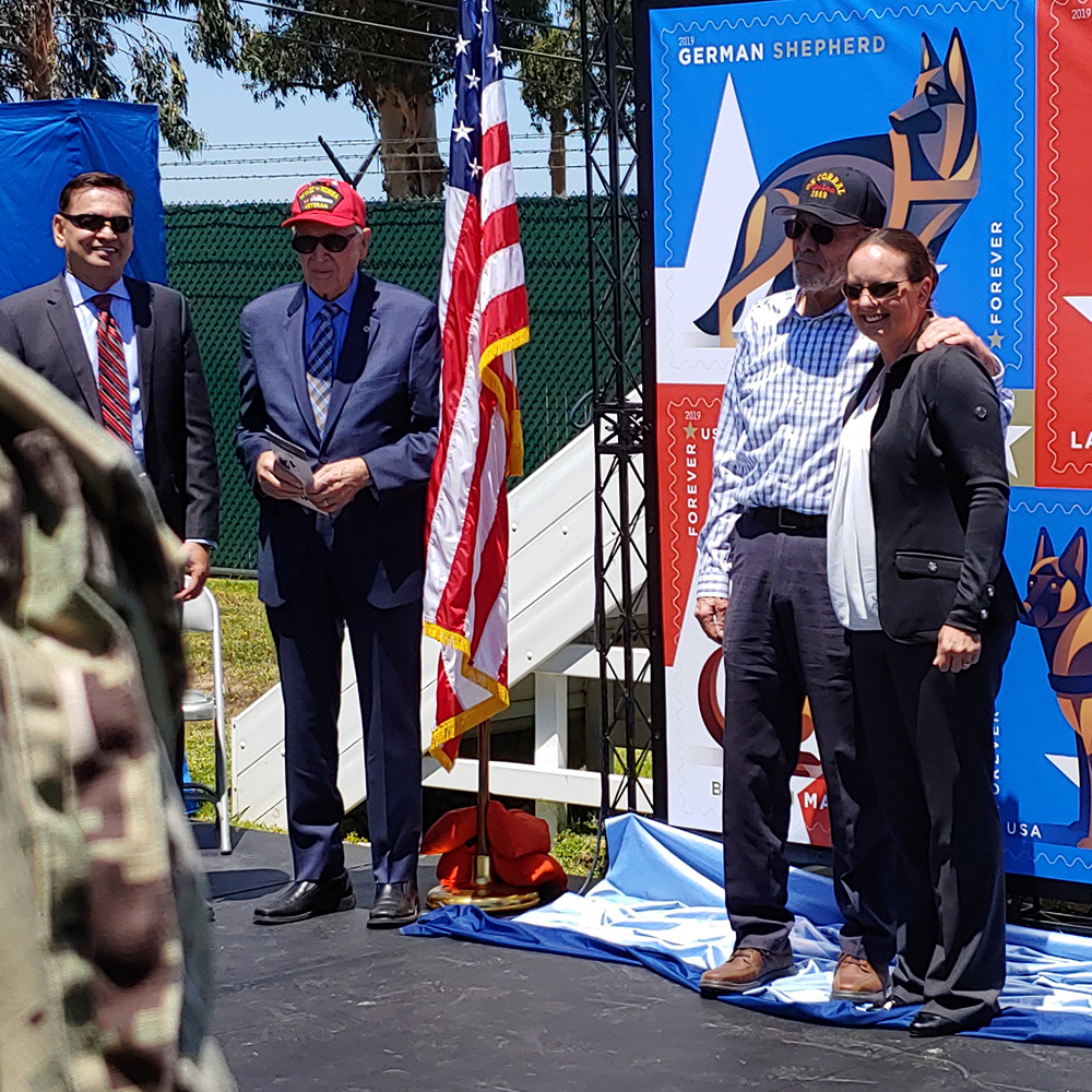 Military working dogs are stars of stamp unveiling at Naval Base Ventura County